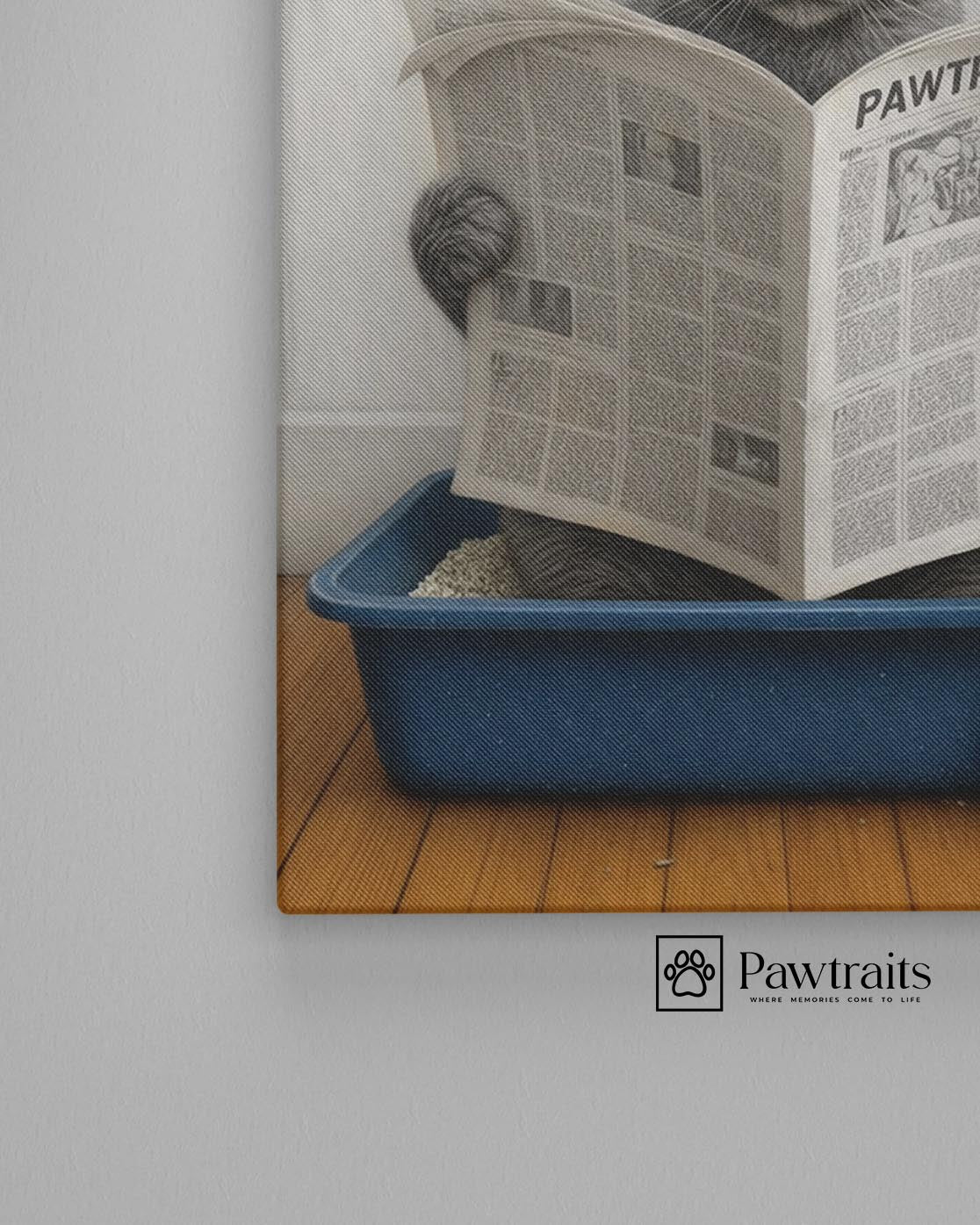 Cat Litter King - Персонализиран портрет на канвас