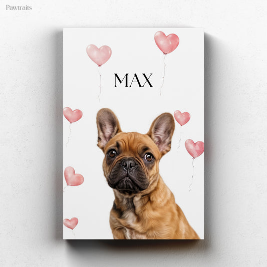 Valentine Minimalistic - Персонализиран портрет на канвас