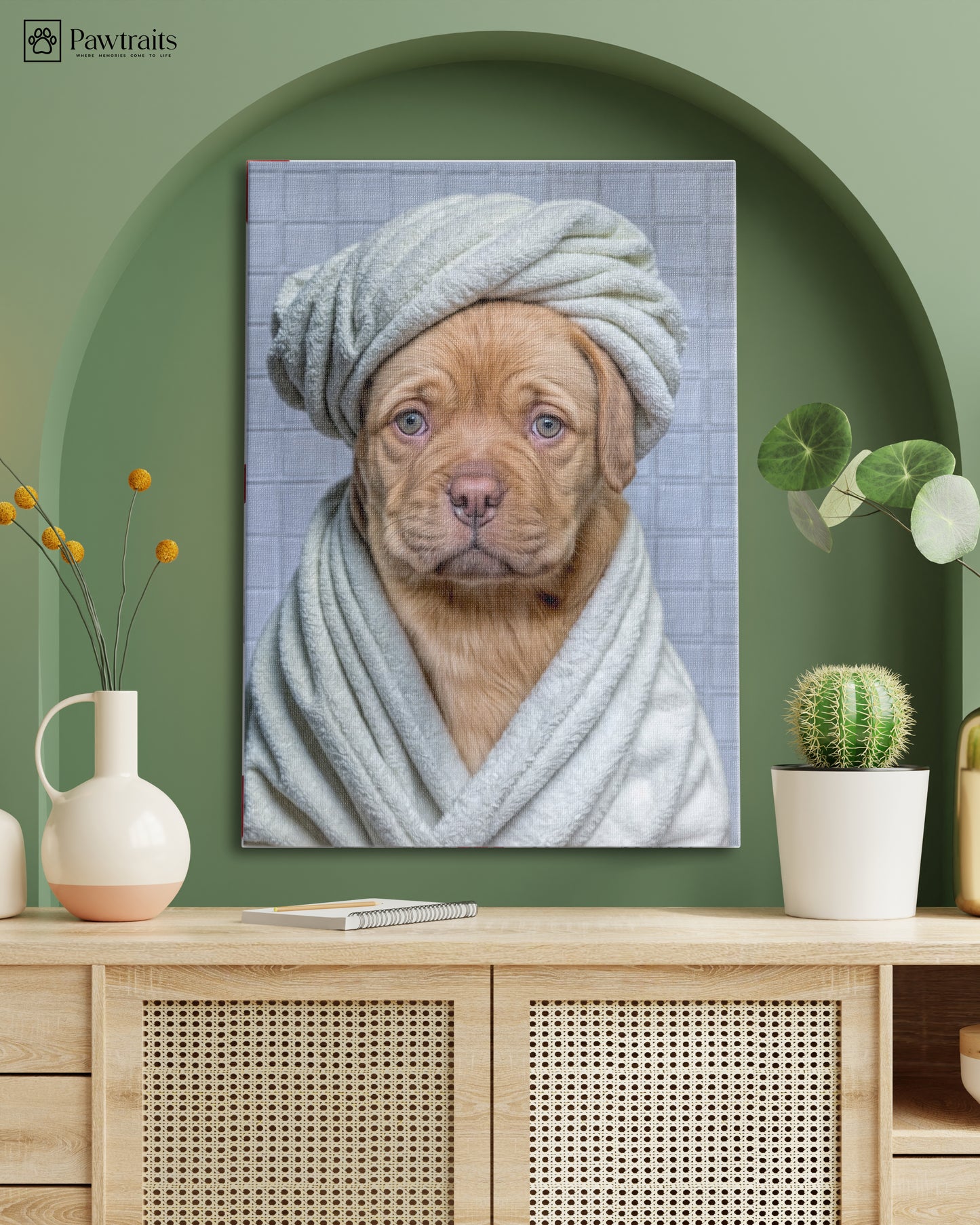 Тhe Pup Day Spa - Персонализиран портрет на канвас