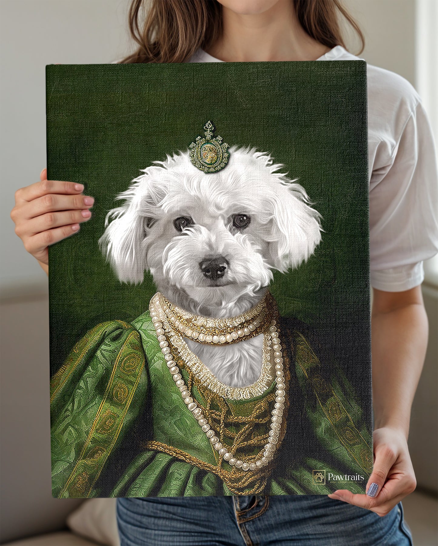 The Green Pearl Princess - Персонализиран портрет на канвас