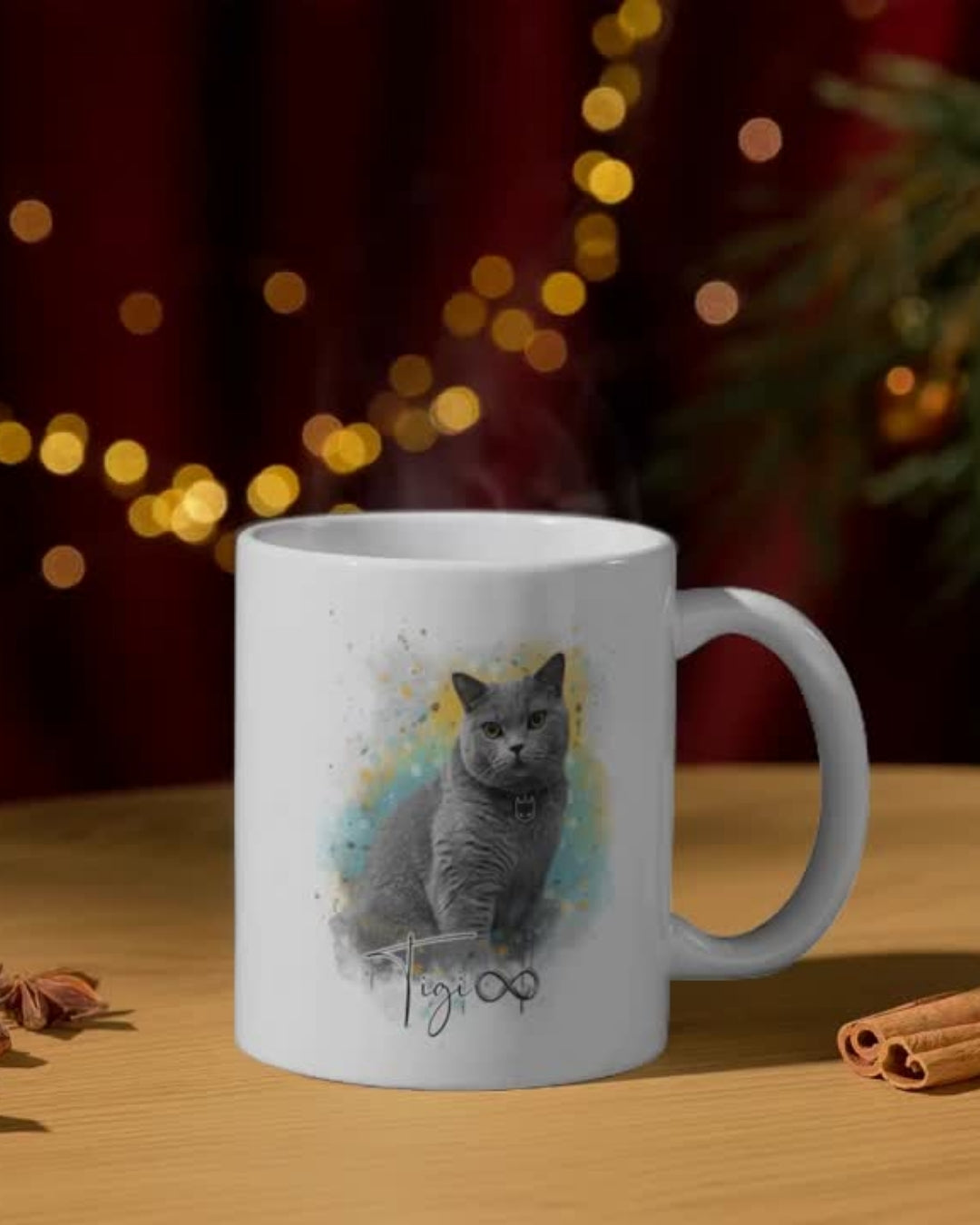 Персонализирана шолја од милениче - Watercolor Art