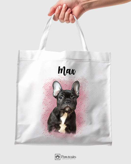 Valentine Watercolor Bag - Персонализиран портрет на торба