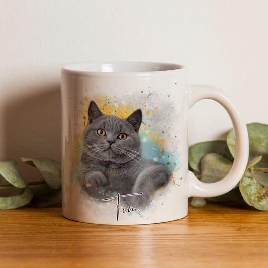 Персонализирана шолја од милениче - Watercolor Art