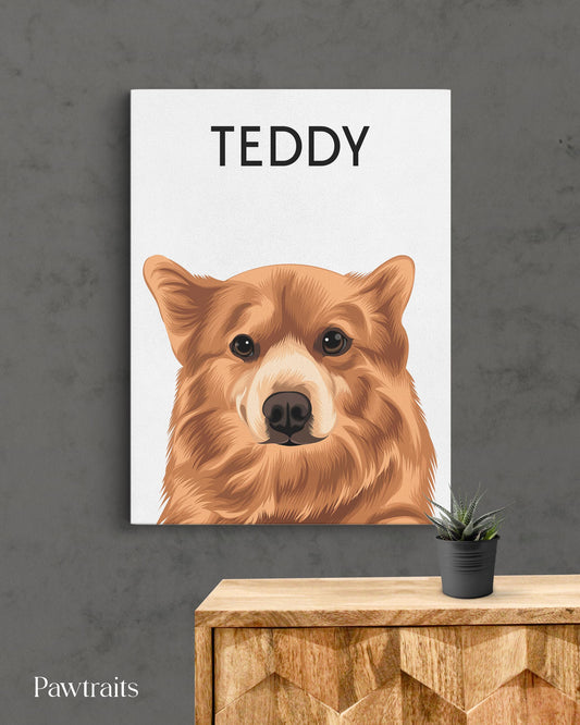 Modern Vector Art - Персонализиран портрет на канвас